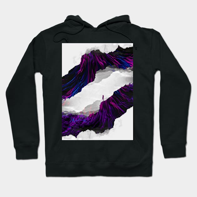 Purple Electric Butterfly Isolation Hoodie by stohitro